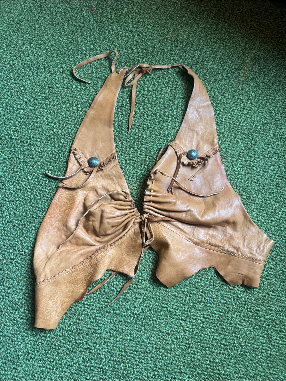 Brown Leather Western Style Halter w Silver Hardware